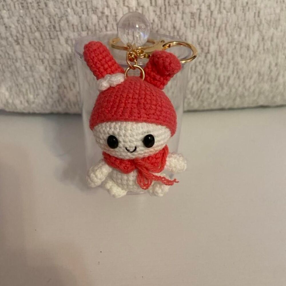Handmade Crocheted Keychain Bunny